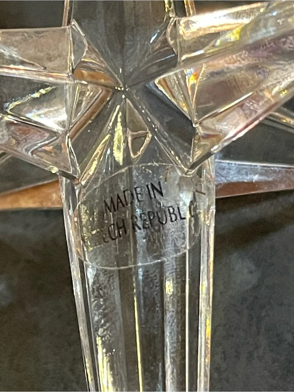 Lenox “Millennium Edition 2000” 4 Pointed Clear Crystal Star Ornament / 5” - 52g